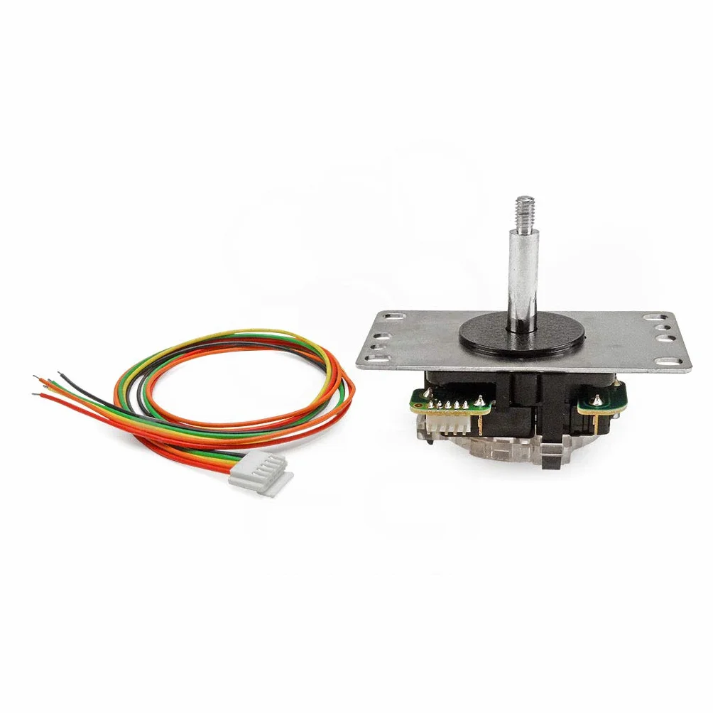 Sanwa JLF-TP-8YT Palanca de mando con mango superior de bola amarilla, parte 4 y 8 posiciones ajustables, pieza de reparación de palos de combate Hori, compatible con palancas de torneo Mad Catz SF4