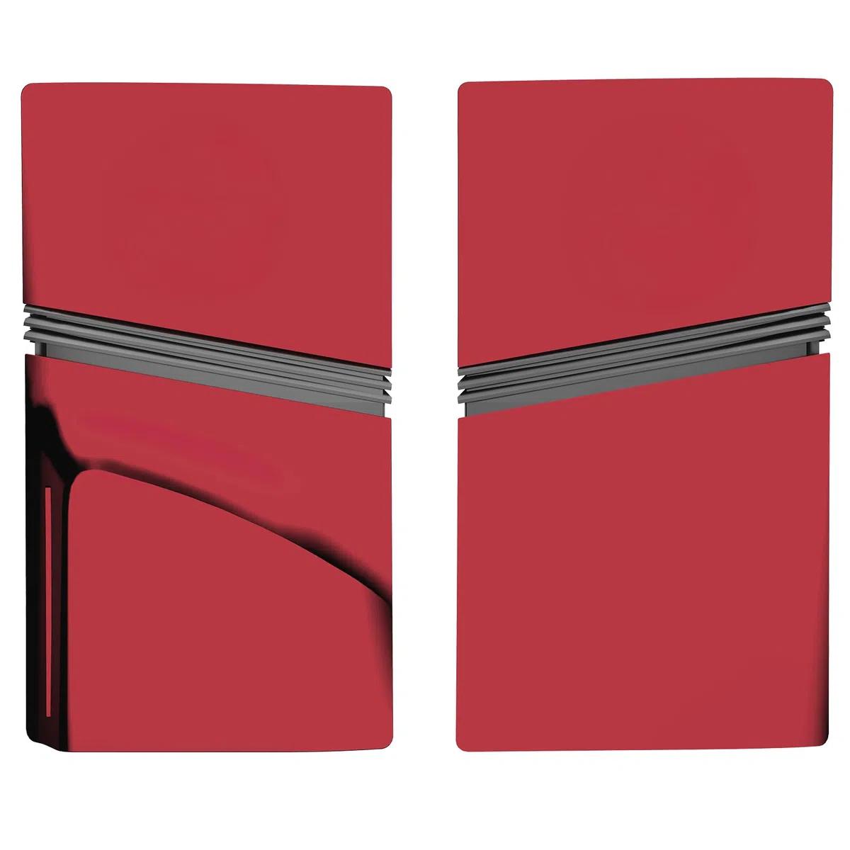 Placa Frontal para PS5 Pro, Tapa Frontal Tapa Trasera Placa Frontal, Placa de Recambio para Funda Antipolvo - Rojo (Edición en Disco)
