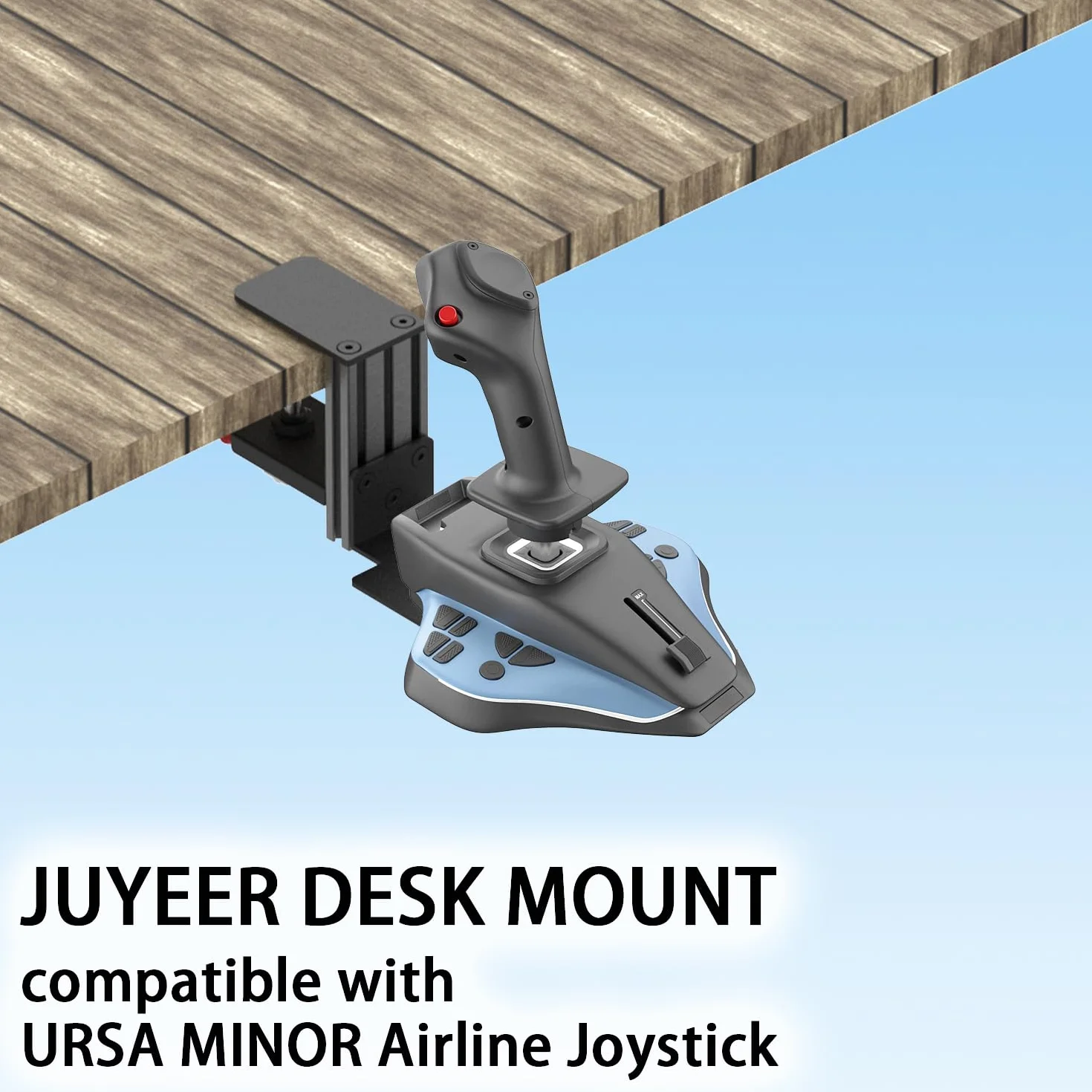 Desk Mount For WINWING URSA MINOR Space/Airline Joystick,Thrustmaster SimTask FarmStick/T.Flight HOTAS ONE, Compatible with Logitech G Extreme 3D Pro Joystick, Turtle Beach VelocityOne Flightstick