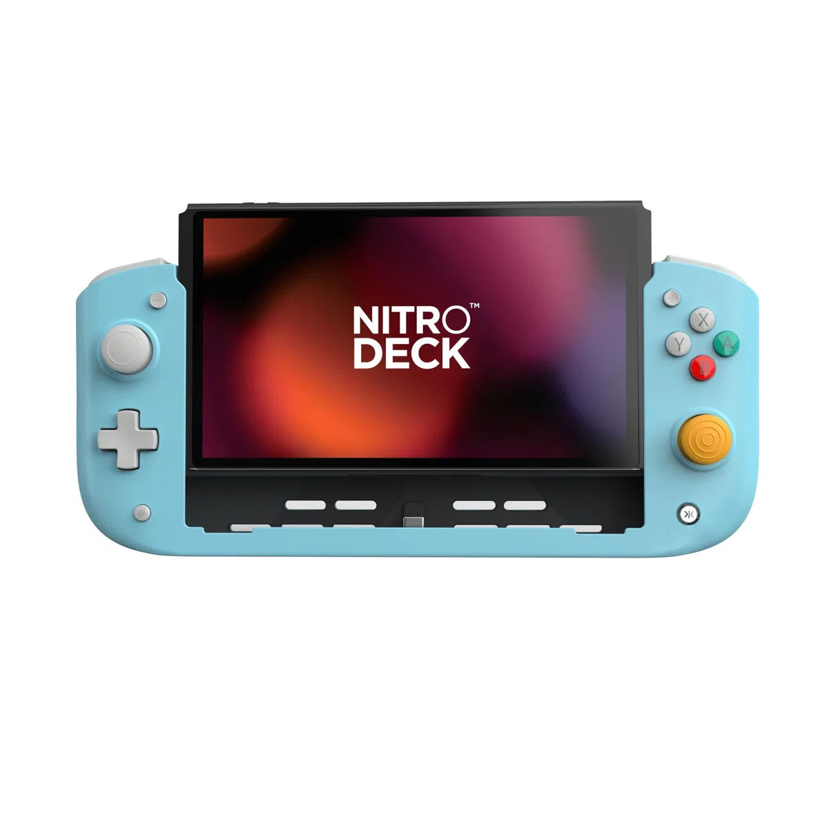 CRKD Nitro Deck - Professional Handheld Controller Deck with Zero Stick Drift for Nintendo Switch and Switch OLED (Retro Blue - Nostalgia Collection)