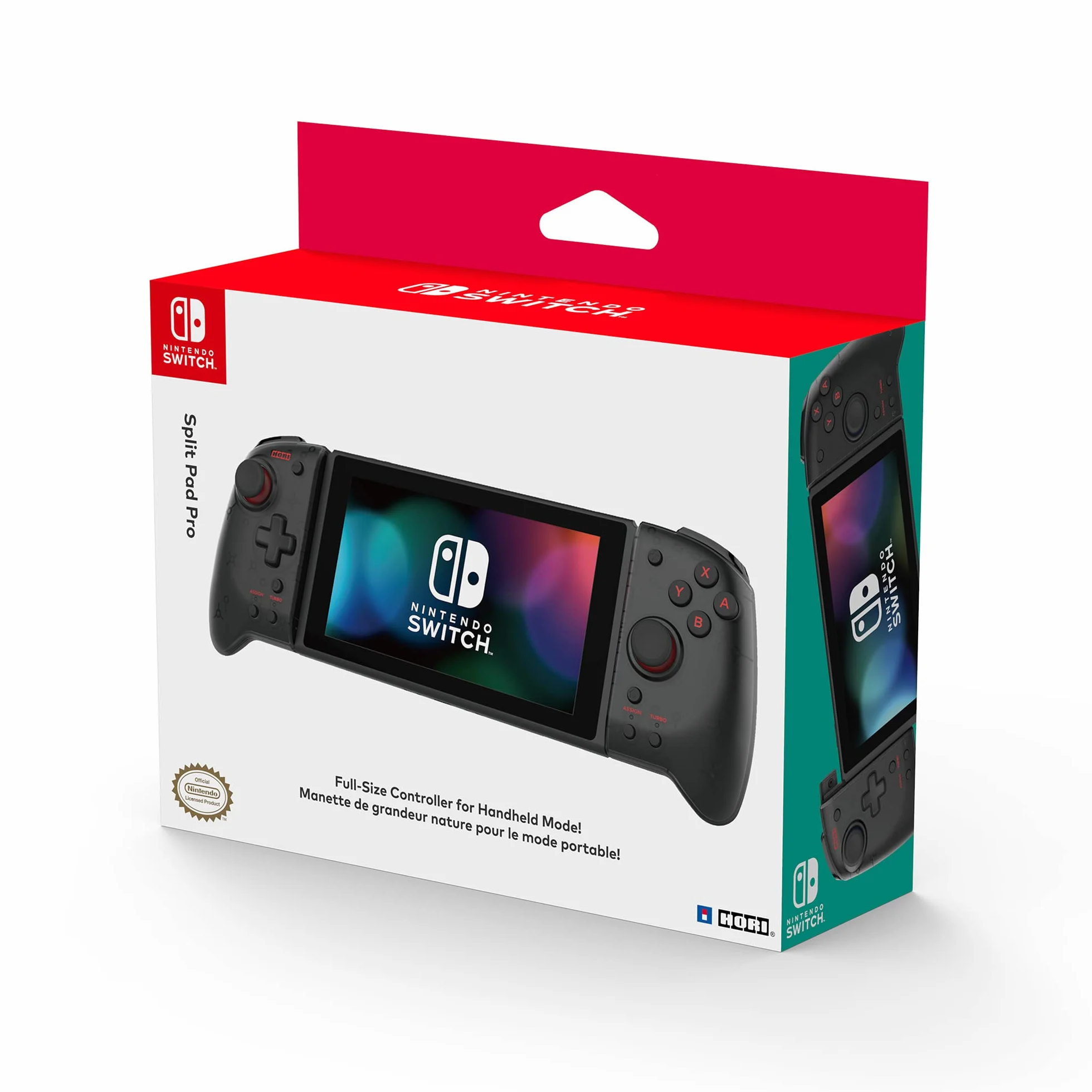 HORI - Mando Split Pad Pro (Negro) para modo portátil (Nintendo Switch) - Licencia oficial