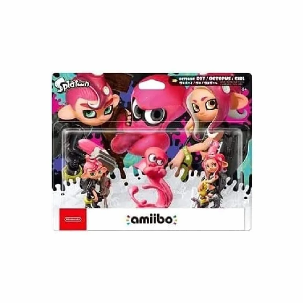Nintendo - Amiibo Octoling Chico, Chica, Pulpo [Pack de 3]