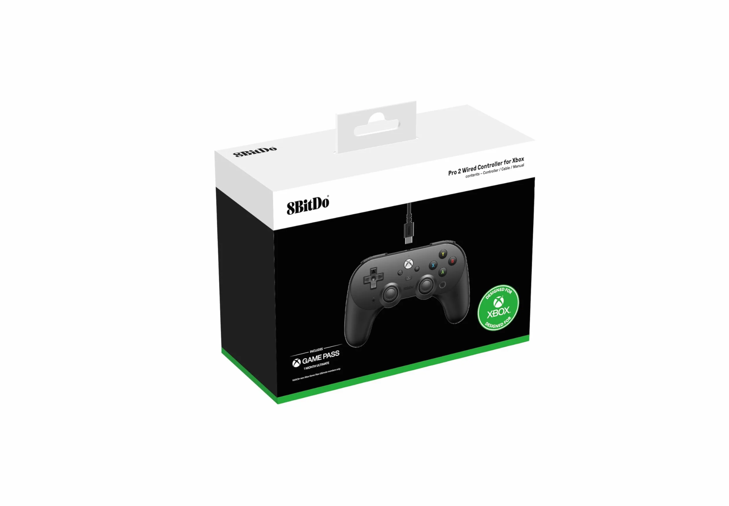 8Bitdo Pro 2 Wired Controller for Xbox, Hall Effect Joystick Update, 3.5mm Audio Jack, Compatible with Xbox Series X|S, Xbox One, Windows 10/11 - Officially Licensed (Black)