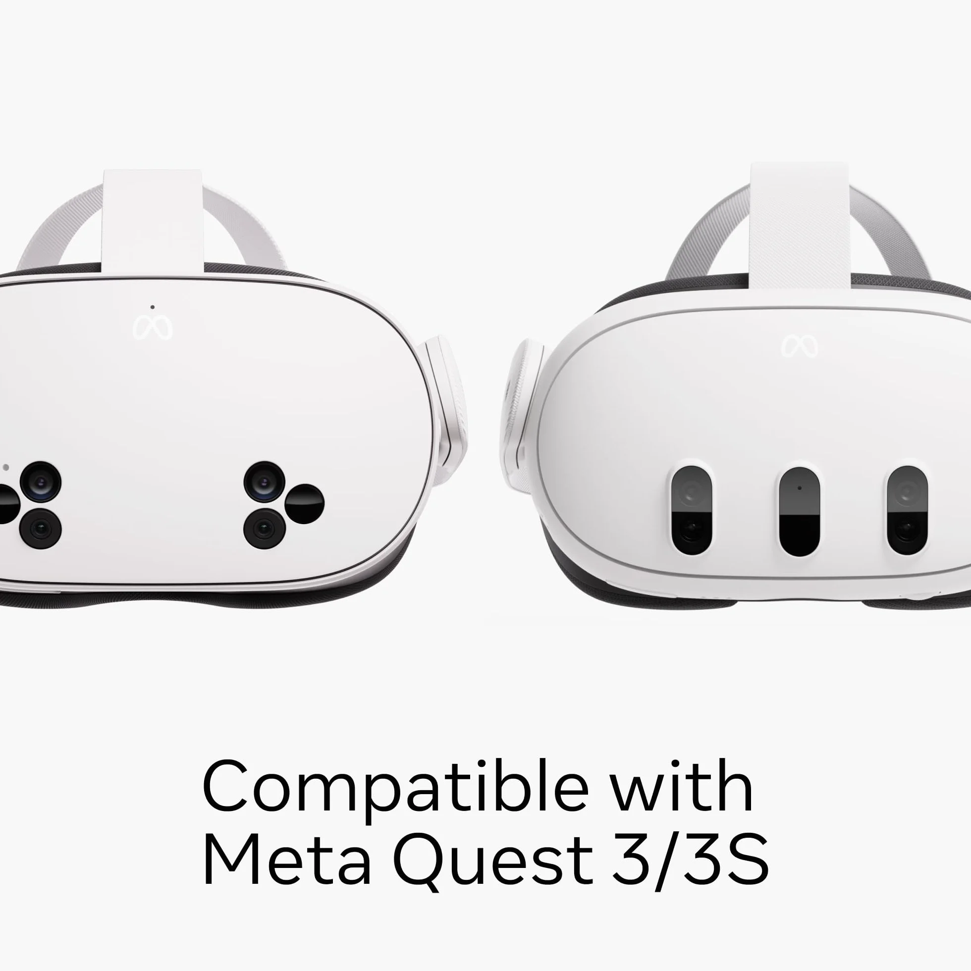 Estuche compacto Meta Quest — Apto para las Meta Quest 3/3S — Nuevo diseño de menor tamaño — Con capacidad para las Quest 3/3S, un controlador Touch Plus, correas dinámicas, cable de carga y adaptador