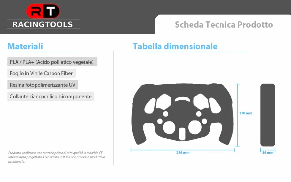 RacingTools - Corona volante compatible con Logitech G29/G923 Mod. Fórmula (Black)