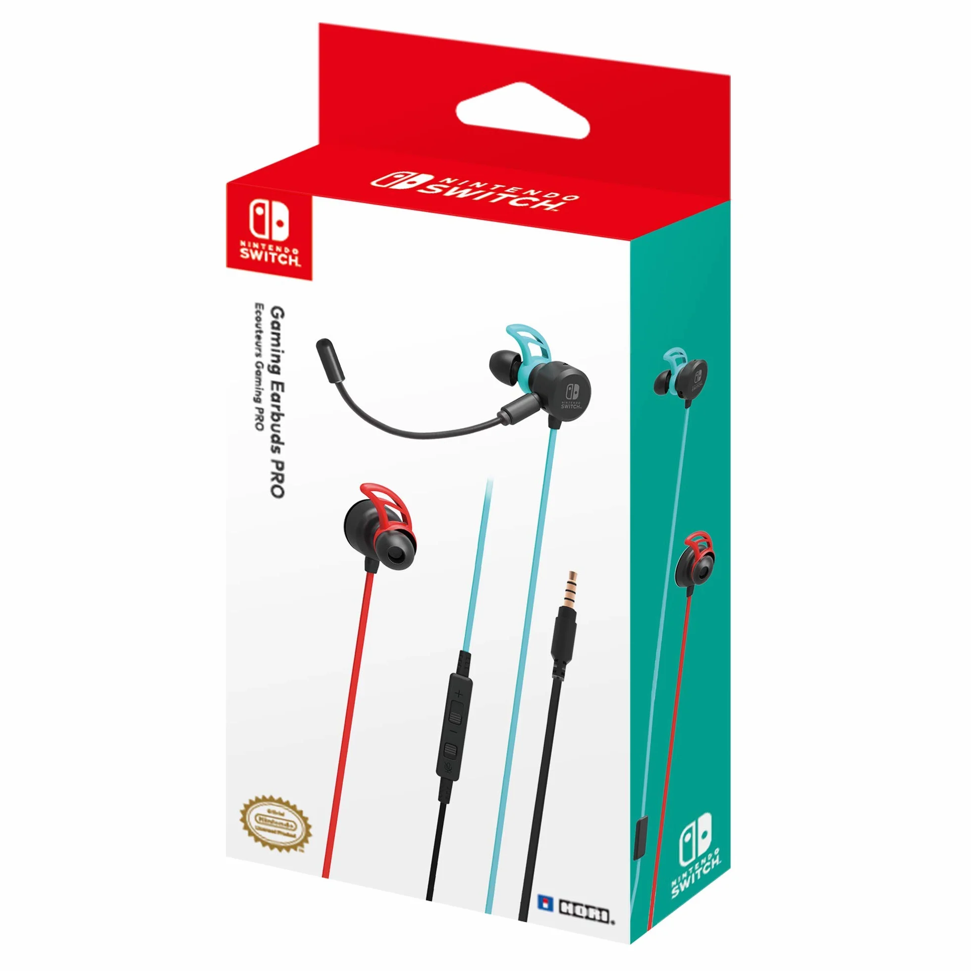 Hori - Auriculares Switch Azul/Rojo Neón (Nintendo Switch)