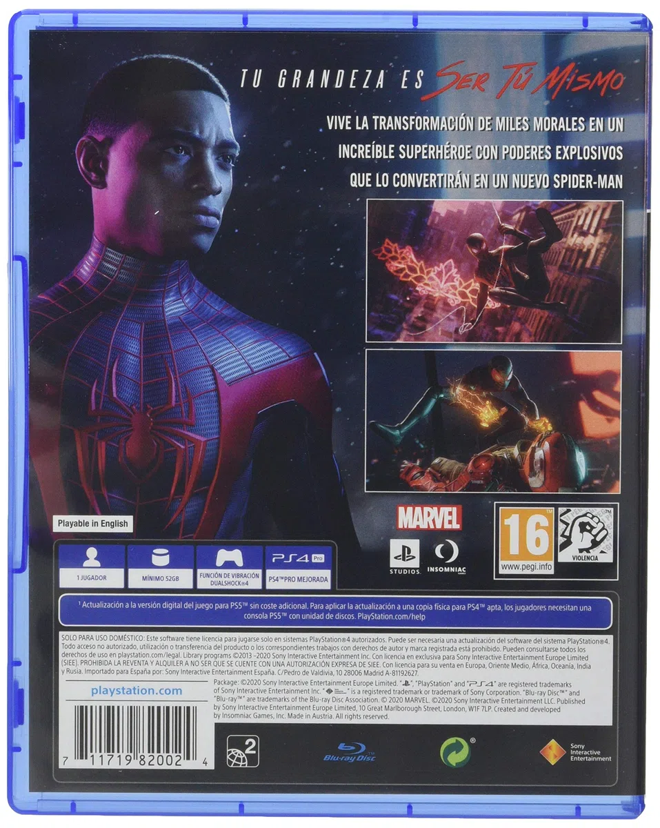 Marvel's Spider-Man Miles Morales PS4 | Videojuego Original de Playstation Sony Interactive - Con Idiomas Español, Portugués e Inglés