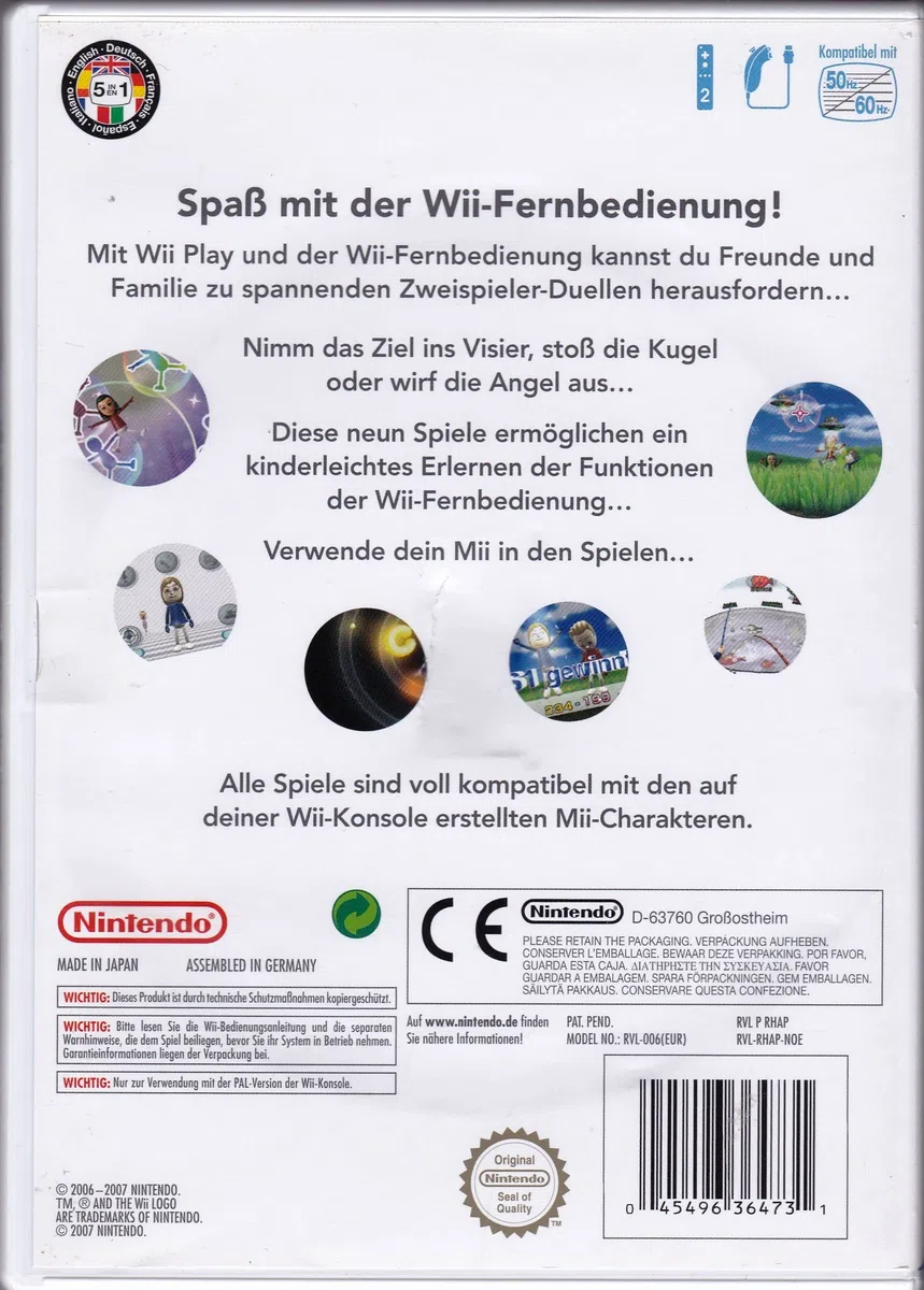 Nintendo Play - Juego (Wii, gamepad)