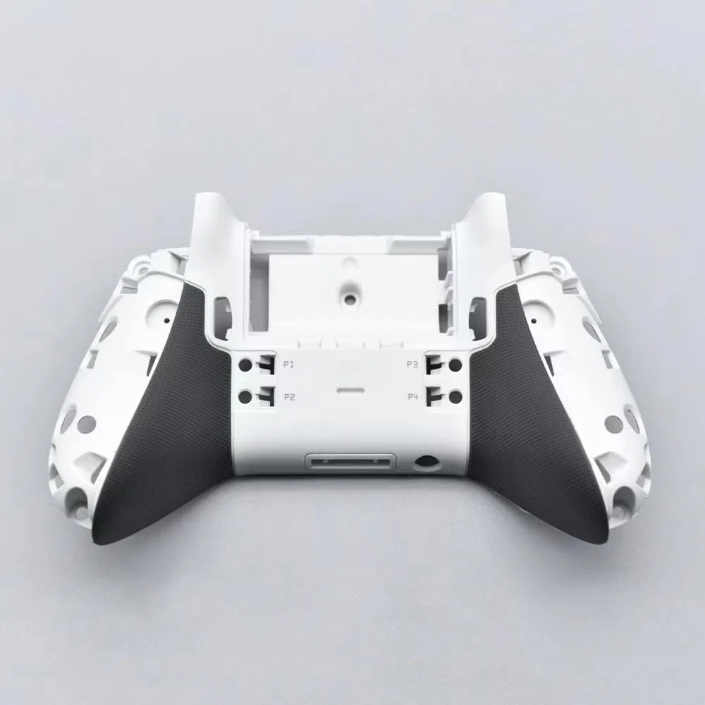 Kit de Carcasa Completa de Repuesto para Xbox One Elite 1er Mando - Incluye Cubierta de Cáscara Marco Central Rieles Laterales Botones ABXY Parachoques LB RB Accesorios (Blanco)