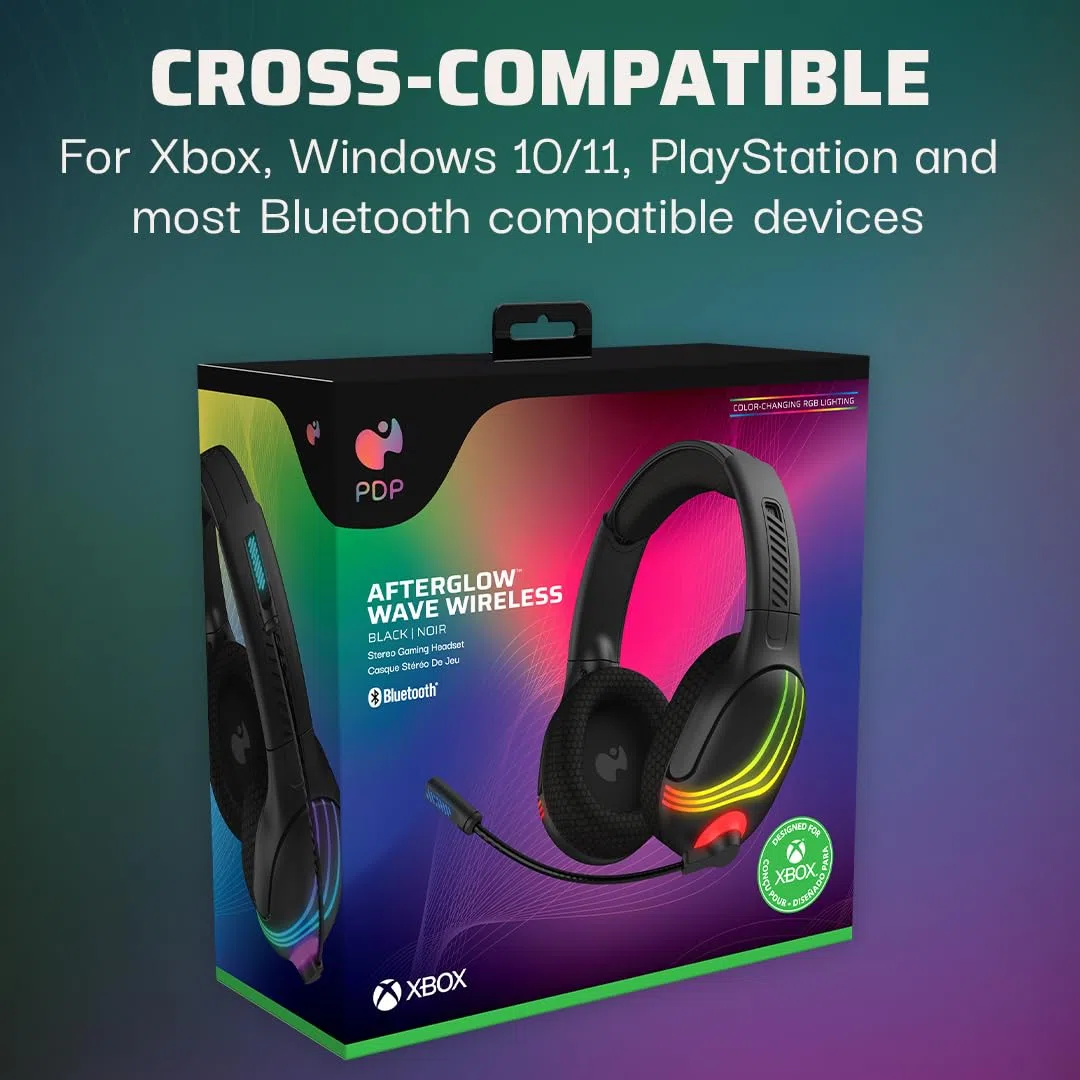 PDP Xbox Afterglow Wave Wireless Headset Black