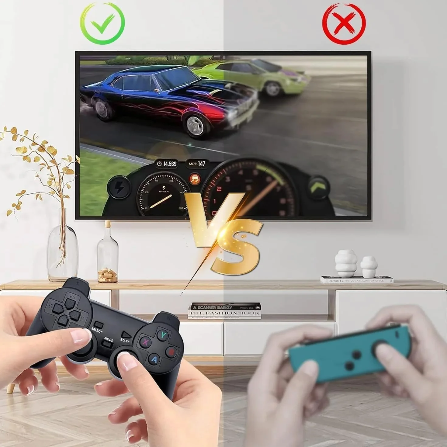 Consola de Juegos Retro Inalámbrica, Nueva Versión 2026, Dongle HDMI 4K, 9 Emuladores Incorporados, 20000+ Juegos Preinstalados, Set con 2 Mandos Negros (128G 40000Games)