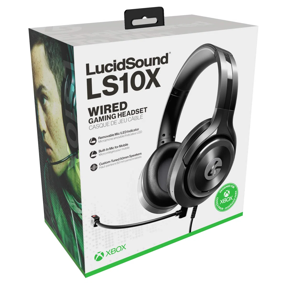 LucidSound LS10X - Auriculares de diadema con cable, micrófono y sonido envolvente, para Xbox Serie X y S y Xbox One, funcionan con PS4, PC, Nintendo Switch, Mac, móviles, iOS y Android