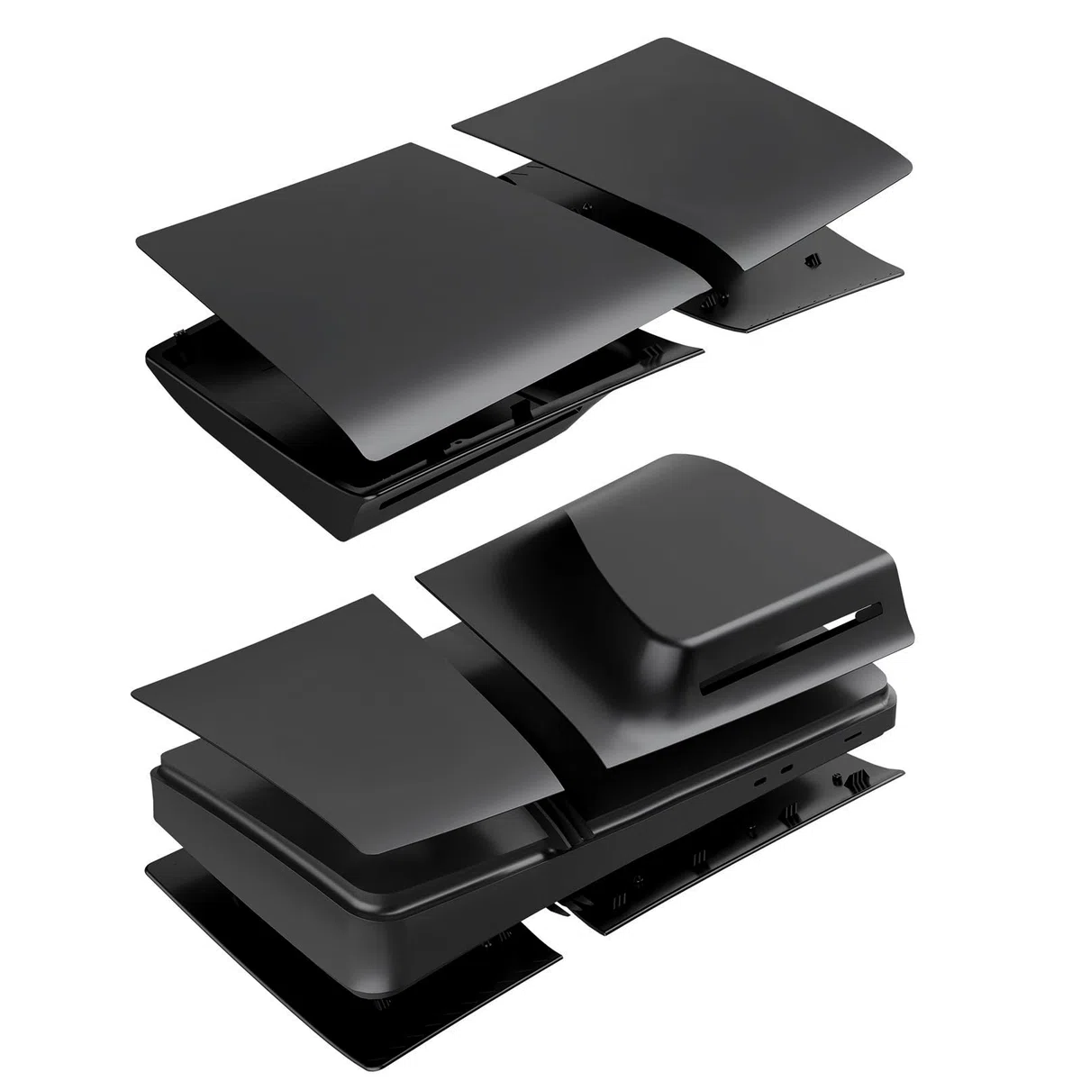 Cubierta de placa frontal de 5 piezas para disco P5 Pro y edición digital, placas de cubierta con filtro de polvo, repuesto negro mate, accesorios de consola lateral, paneles ABS
