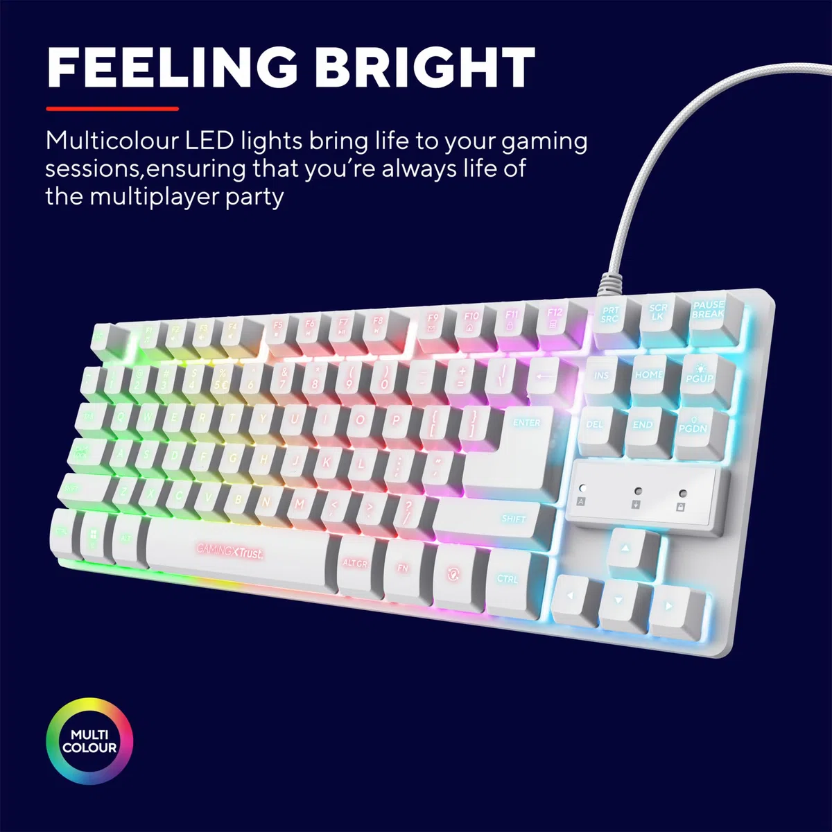 Trust Gaming GXT 794W Paquete 3 en 1 para Videojuegos, diseño Italiano QWERTY