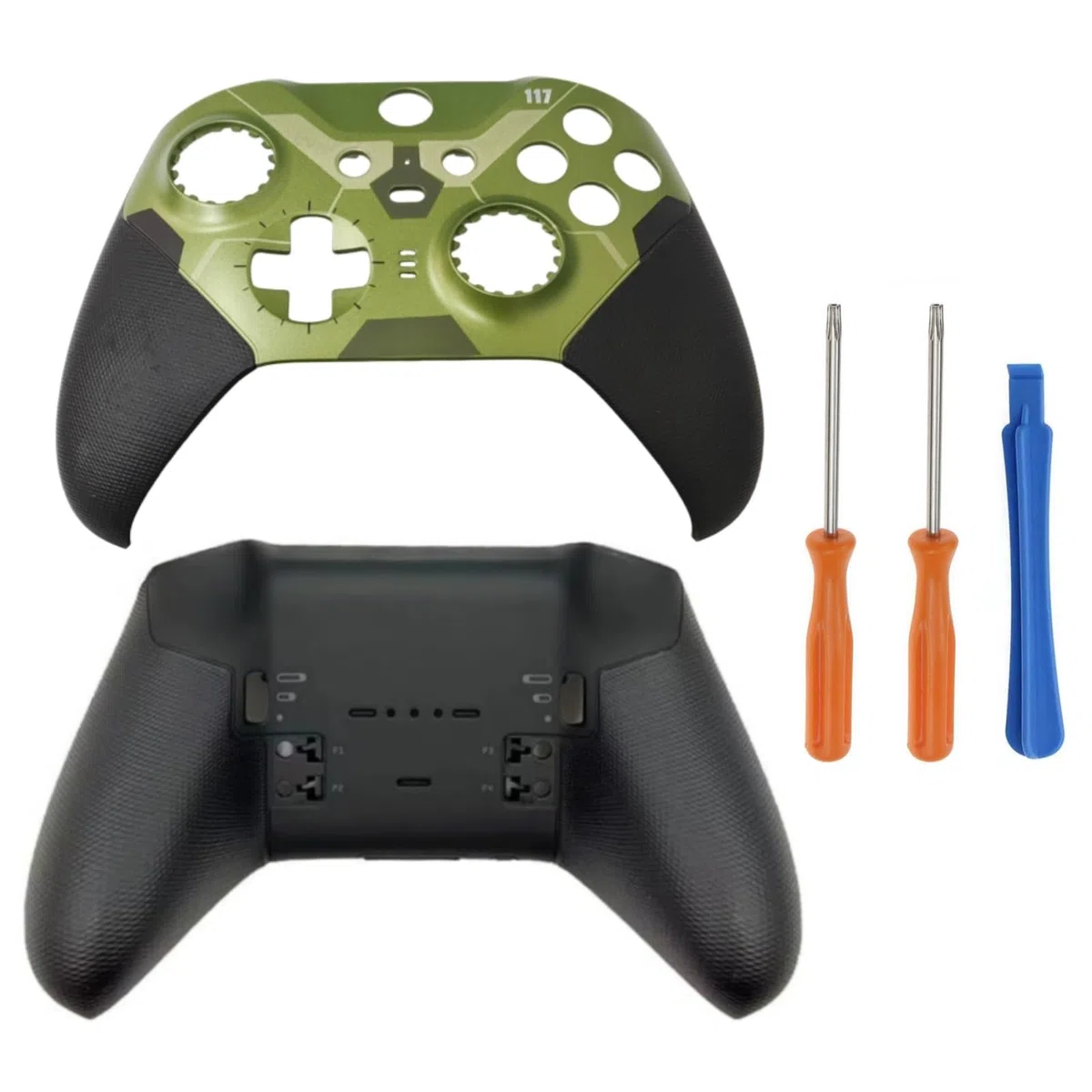 Carcasa Delantera y Trasera Funda de Repuesto para Xbox Elite Series 2 Controller - Limited Edition, Cubierta de la Placa Frontal Carcasa Inferior Kit de Reparación