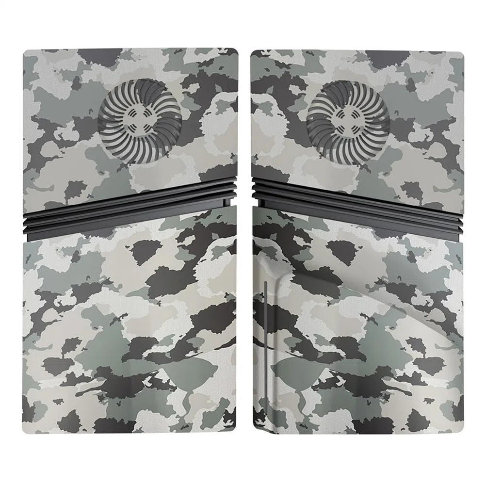 Placas frontales para PS5 Pro Disc Edition, para accesorios de cubierta P5 Pro, placa frontal, panel lateral transpirable, repuesto para placas de versión de disco PS5 Pro (camuflaje)