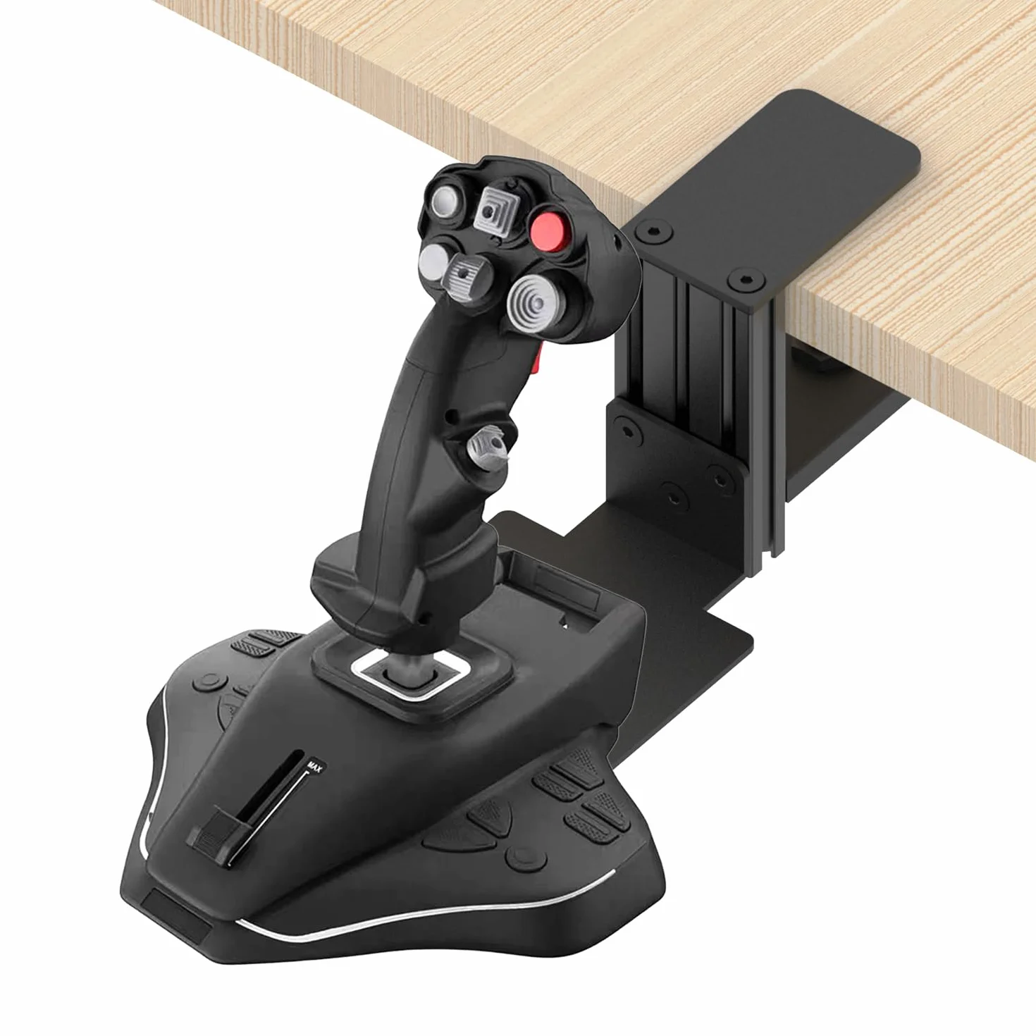 Desk Mount For WINWING URSA MINOR Space/Airline Joystick,Thrustmaster SimTask FarmStick/T.Flight HOTAS ONE, Compatible with Logitech G Extreme 3D Pro Joystick, Turtle Beach VelocityOne Flightstick