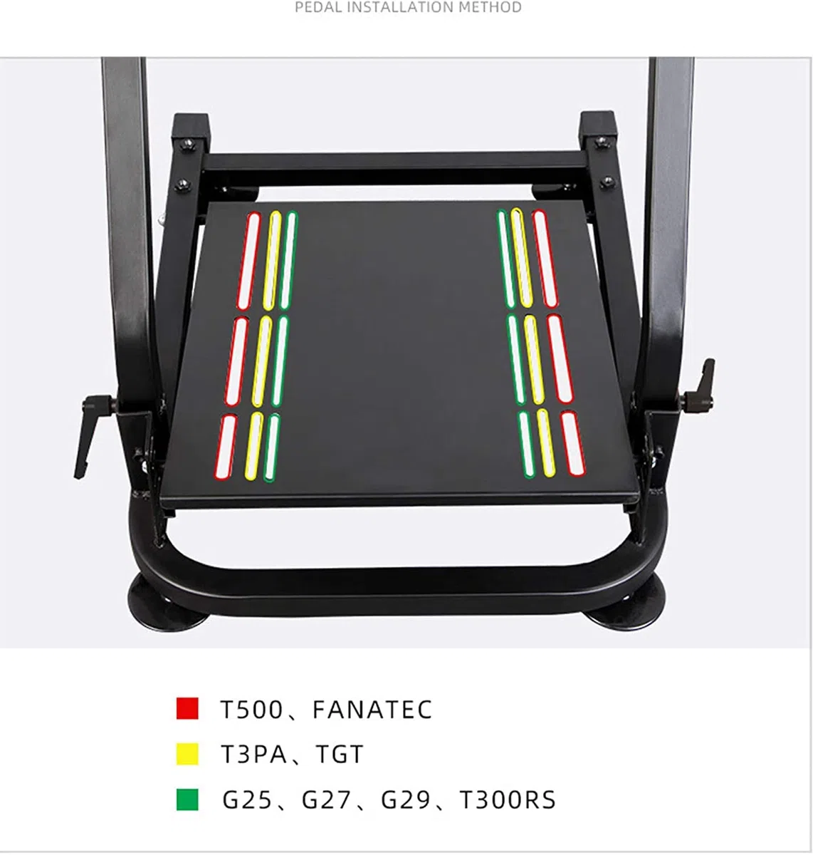 Racing Wheel Stand (versión actualizada) Pro Shifter Altura Ajustable Simulador de conducción Cabina Compatible con Logitech G25 G27 G29 G920 T300RS T500 T3PA TGT FANATEC Gaming Cockpit