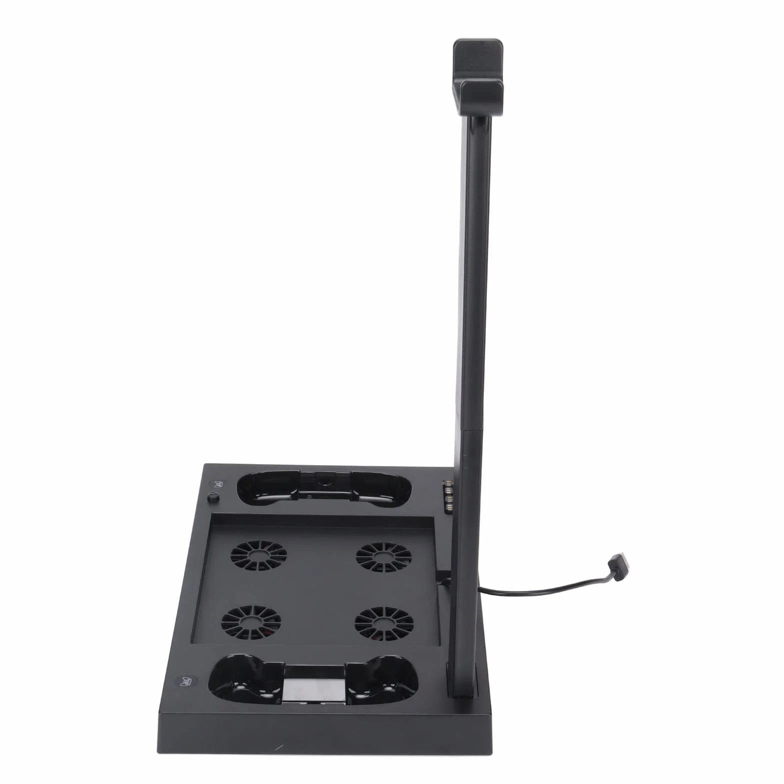 Base de Enfriamiento para Consola Series X, Soporte de Ventilador de Enfriamiento Multifuncional, 4 Ventiladores de Enfriamiento, con Soporte para Auriculares Adaptador de Batería Indicador de Ca