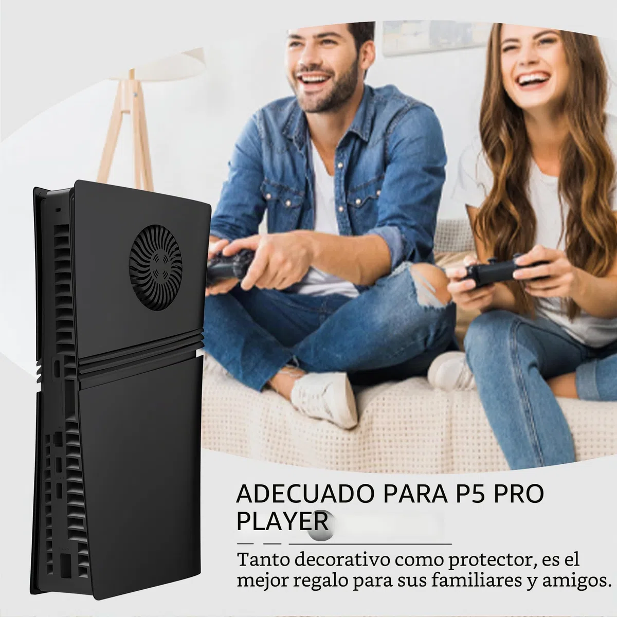 DOBEWINGDELOU Placa frontal para PS5 Pro Digital Edition con ventilación y filtro de polvo, cubierta de ABS a prueba de polvo, carcasa lateral de repuesto