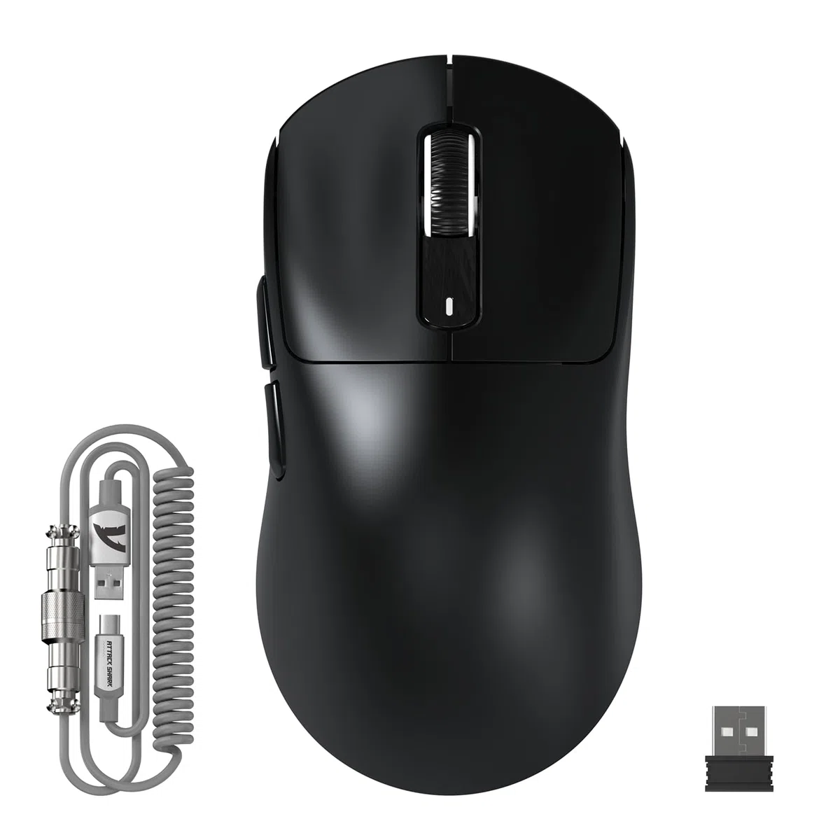 ATTACK SHARK X3MAX Superlight de 49g Ratón, Sensor PixArt PAW3950, hasta 420000 dpi, Ratón para Juegos BT/2.4G Wireless/Wired con Cable en Espiral, 100M Clicks Optical Microswitches, para PC/Xbox/Mac