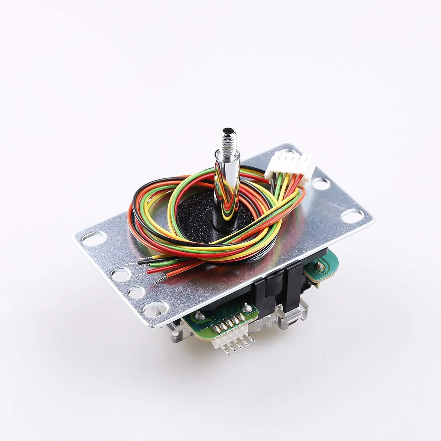 Sanwa JLF-TP-8YT Palanca de mando con mango superior de bola amarilla, parte 4 y 8 posiciones ajustables, pieza de reparación de palos de combate Hori, compatible con palancas de torneo Mad Catz SF4