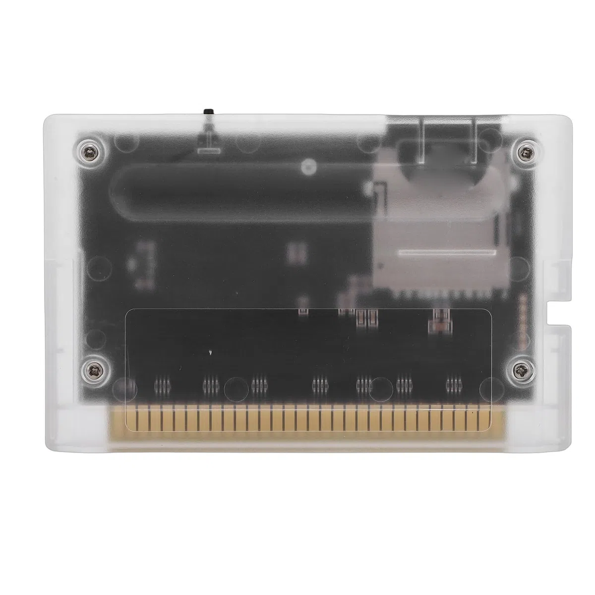 Gugxiom Cartucho Multijuegos para Mega Drive, Cartucho de Juegos Retro Super 4000 en 1 con Tarjeta de Memoria de 8 GB, Apto para Consolas MD1/MD2/MD3/CD/X/32X (Blanca transparente)