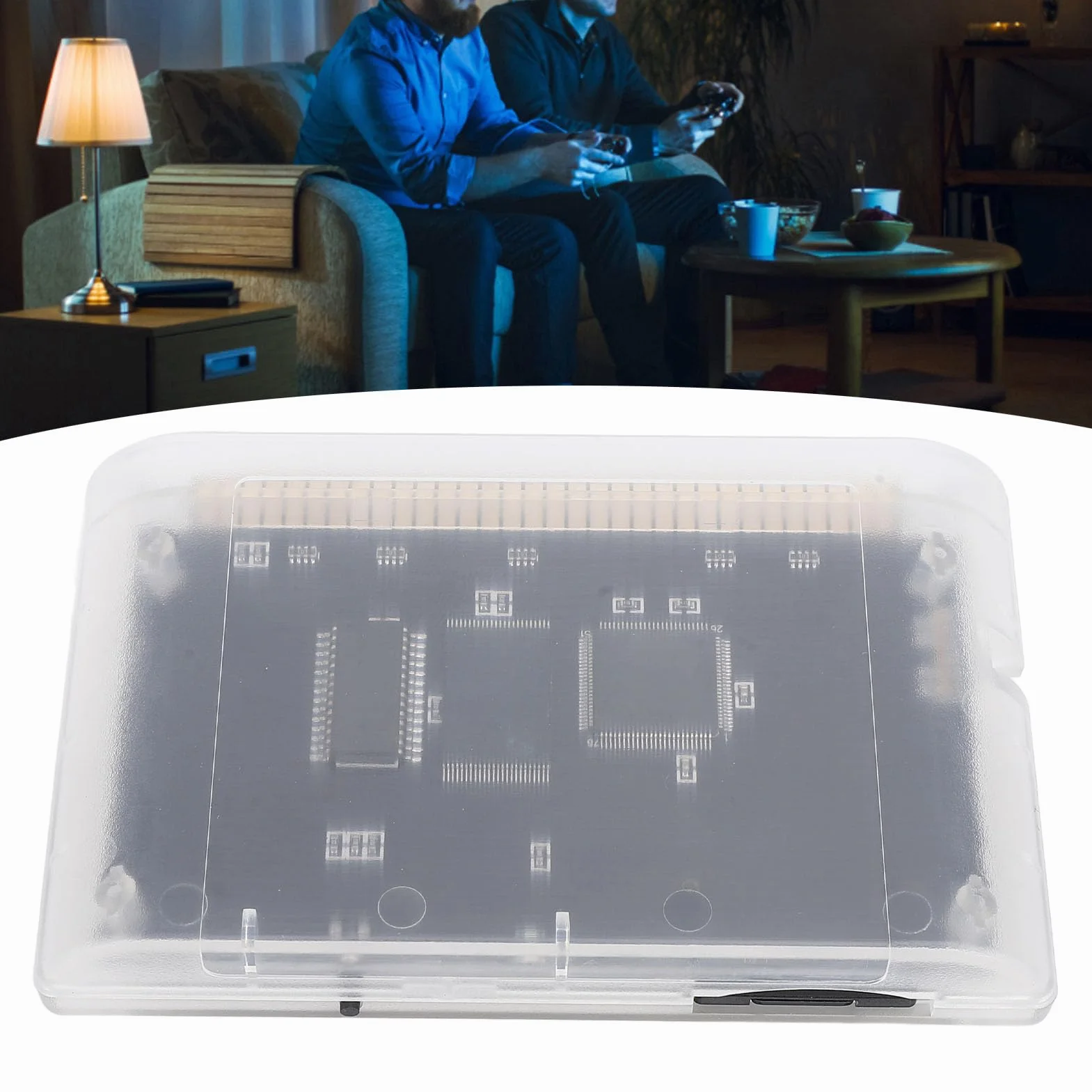 Tarjeta de Juego Retro, Videocasete Compacto Multifuncional Flexible con Tarjeta de Memoria de 8GB para Accesorios de Juego (Blanco Transparente)