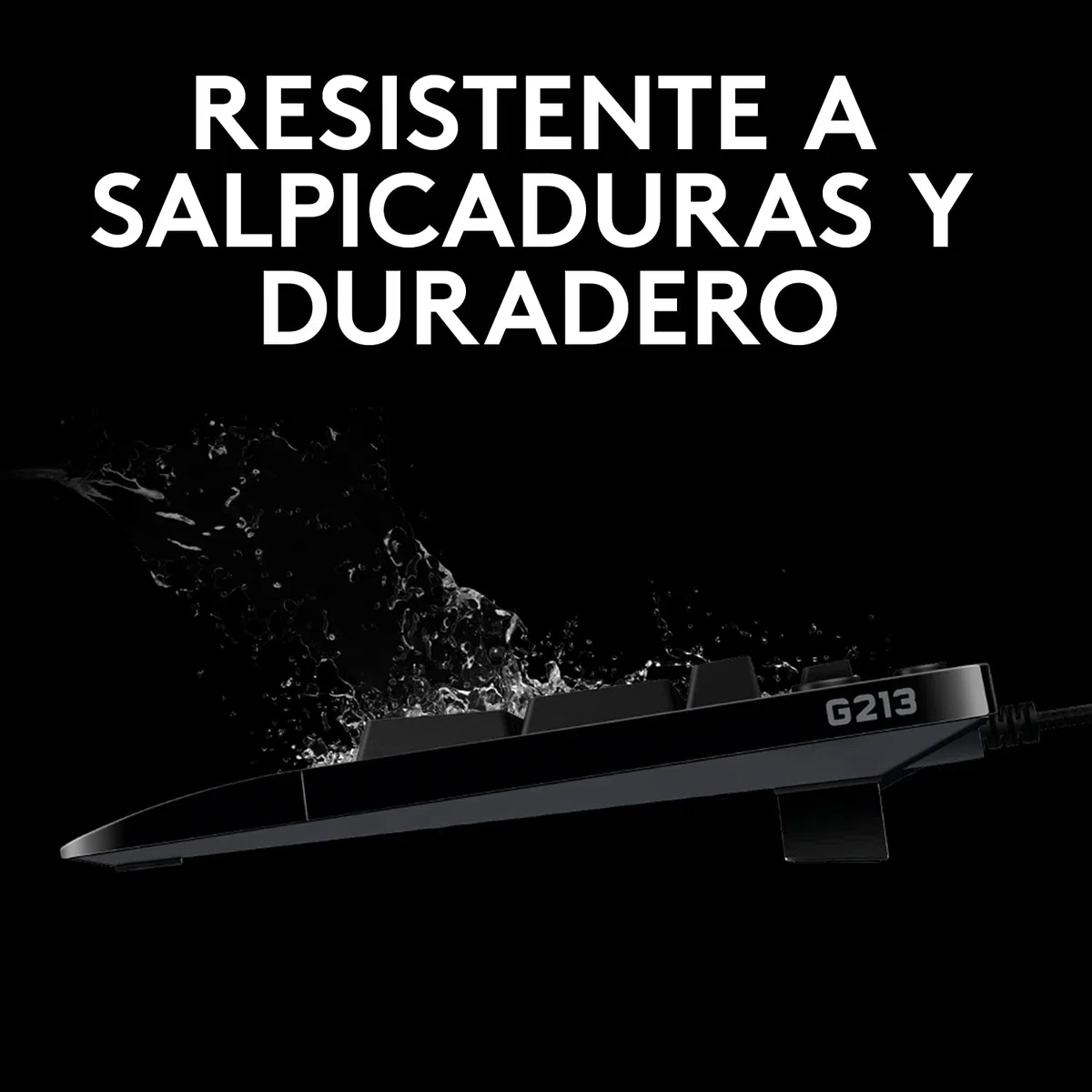 Logitech G G213 Prodigy Teclado Gaming, RGB LIGHTSYNC, Teclas retroiluminadas, Resistente a Salpicaduras, Teclas Personalizables, Controles Multimedia Dedicados, Disposición QWERTY ES - Negro