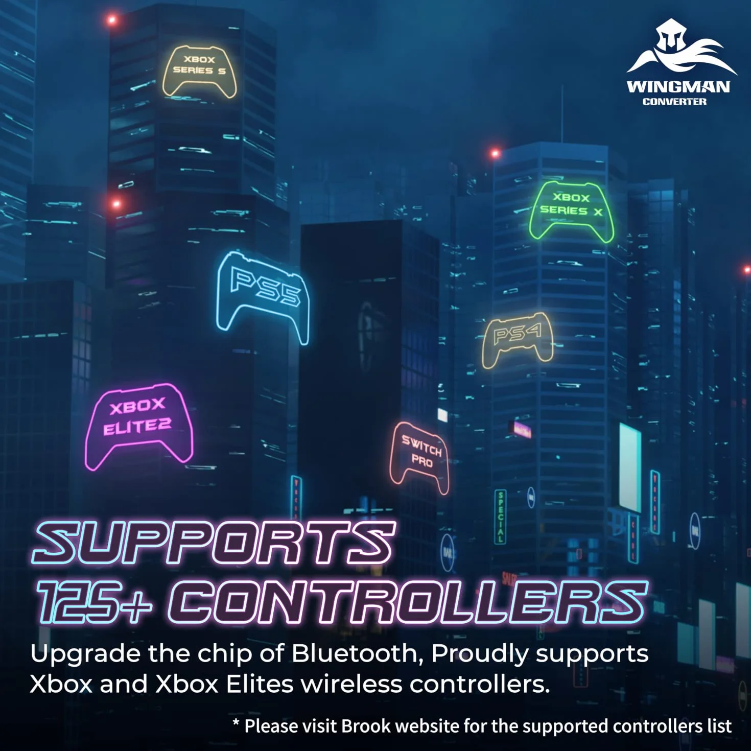 Mcbazel Brook Wingman XE2 Mando de conmutador para Xbox Series X|S/Xbox One/Elite 2/PS5/PS4/PS3/NS a PS4/PS3/Switch/PC,Compatible con la Switch 2