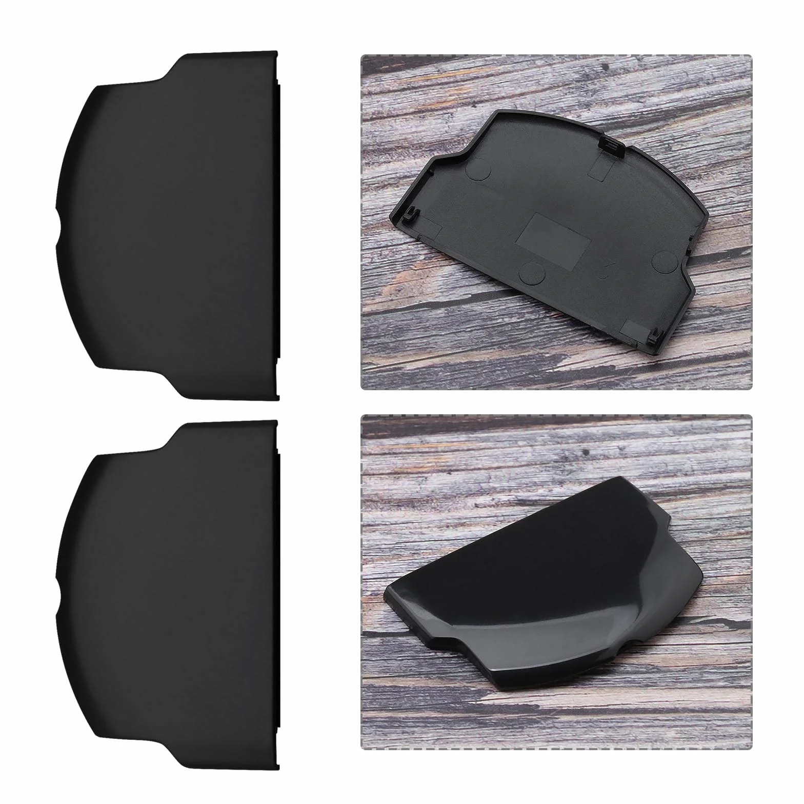 Cubiertas para puertas de batería de repuesto para Sony PSP 2000 2003 2004 3000 3003 3004 Accesorios de consola de plástico, color negro