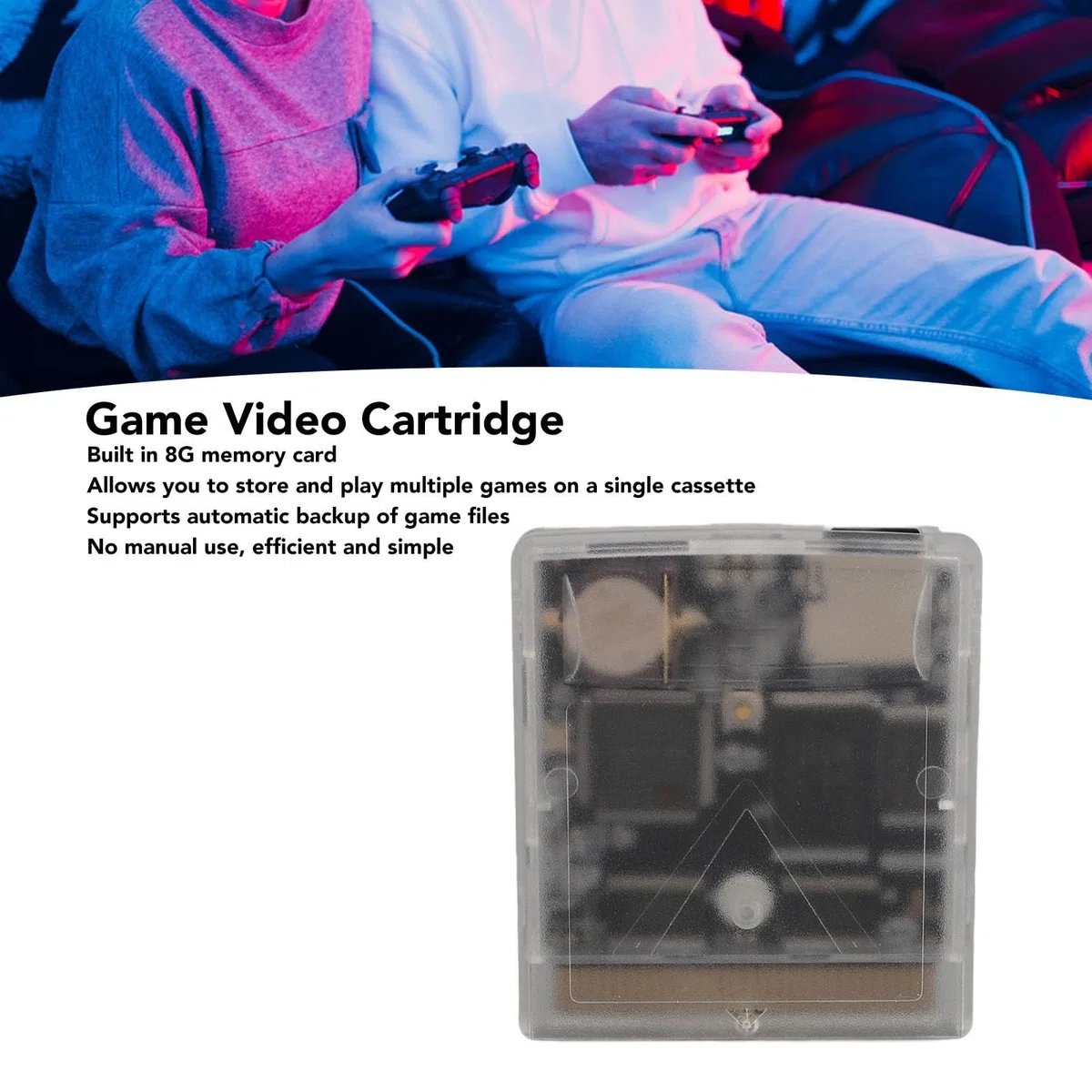 Cartucho de Vídeo de Juego 1000 en 1 con Potencial Total Desbloqueable para Gameboy, Compatible con Tarjeta de Memoria de Almacenamiento de Datos de Juego Estable con MBC3,