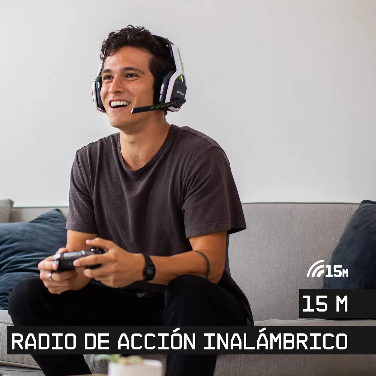ASTRO Gaming A20 Auriculares inalámbricos Gen 2, ligeros y resistentes, Micrófon volteable silenciar, Batería de +15 Horas, Alcance inalámbrico de 15m, Xbox Series X|S/Xbox One/PC/Mac - Blanco/Verde