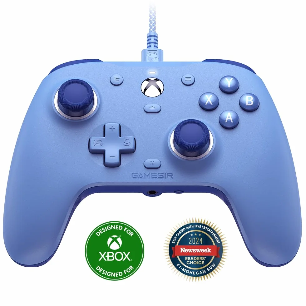 GameSir G7 SE Mando con Cable para Xbox Series X|S, Xbox One & Windows 10/11, Plug and Play Gamepad para Juegos con Joysticks de Efecto Hall, Conector de Audio de 3,5 mm (Azul)