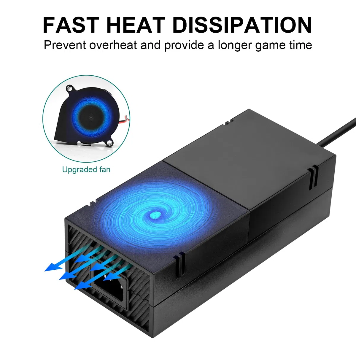 Fuente de Alimentación para Xbox One - Cargador de Reemplazo de Cable de Alimentación para Microsoft Xbox One 100-240v (Versión Estática)