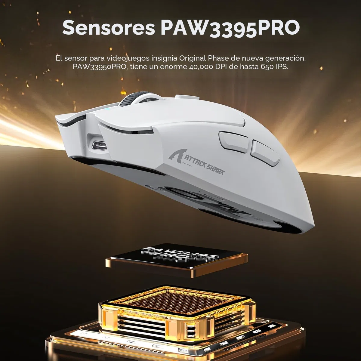 ATTACK SHARK X1 Gaming Mouse with Touchpad RGB Charging Dock, PixArt PAW3395PRO Gaming Sensor, BT/2.4G Wireless/Wired Gaming Mouse, 40000 dpi, 53g Superlight Gamer Mice for Win11/Xbox/PS/Mac (Black)