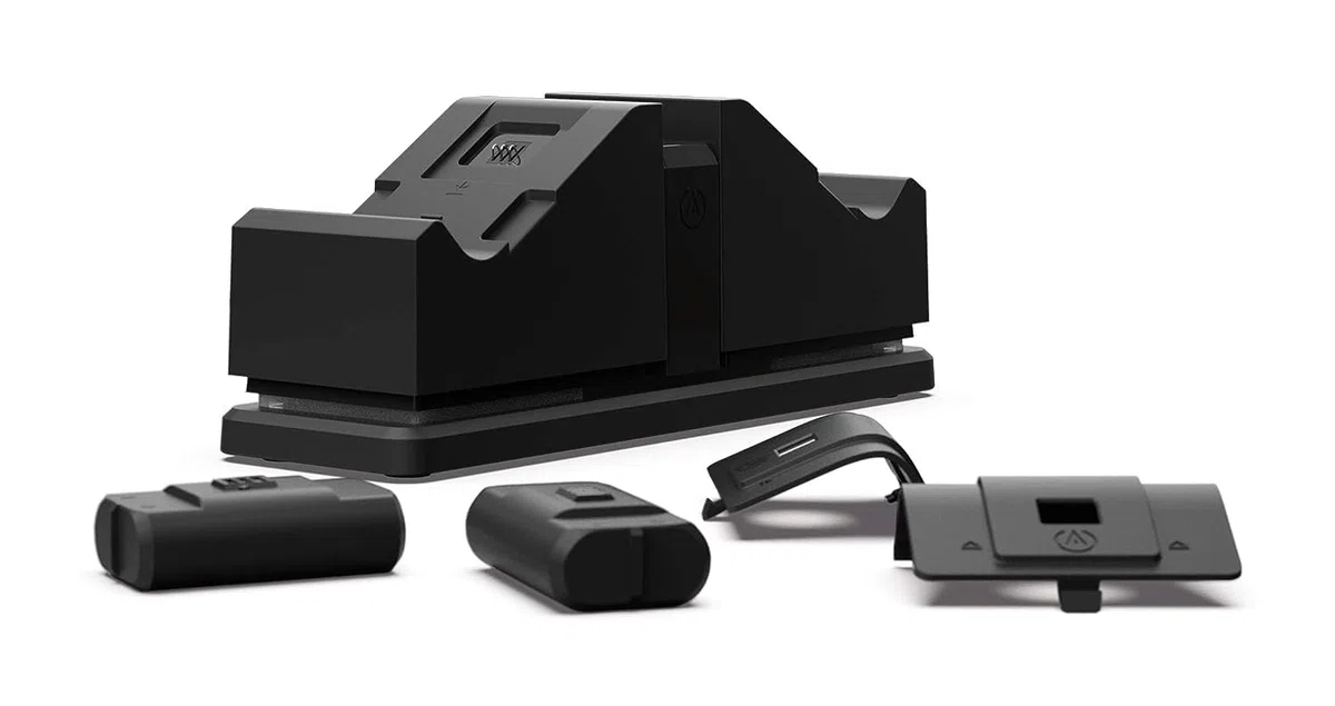 PowerA Estación de Carga Dual para Xbox – Negro, Controlador inalámbrico, Carga, batería Recargable, Xbox Series X|S, Xbox One – Xbox Series X