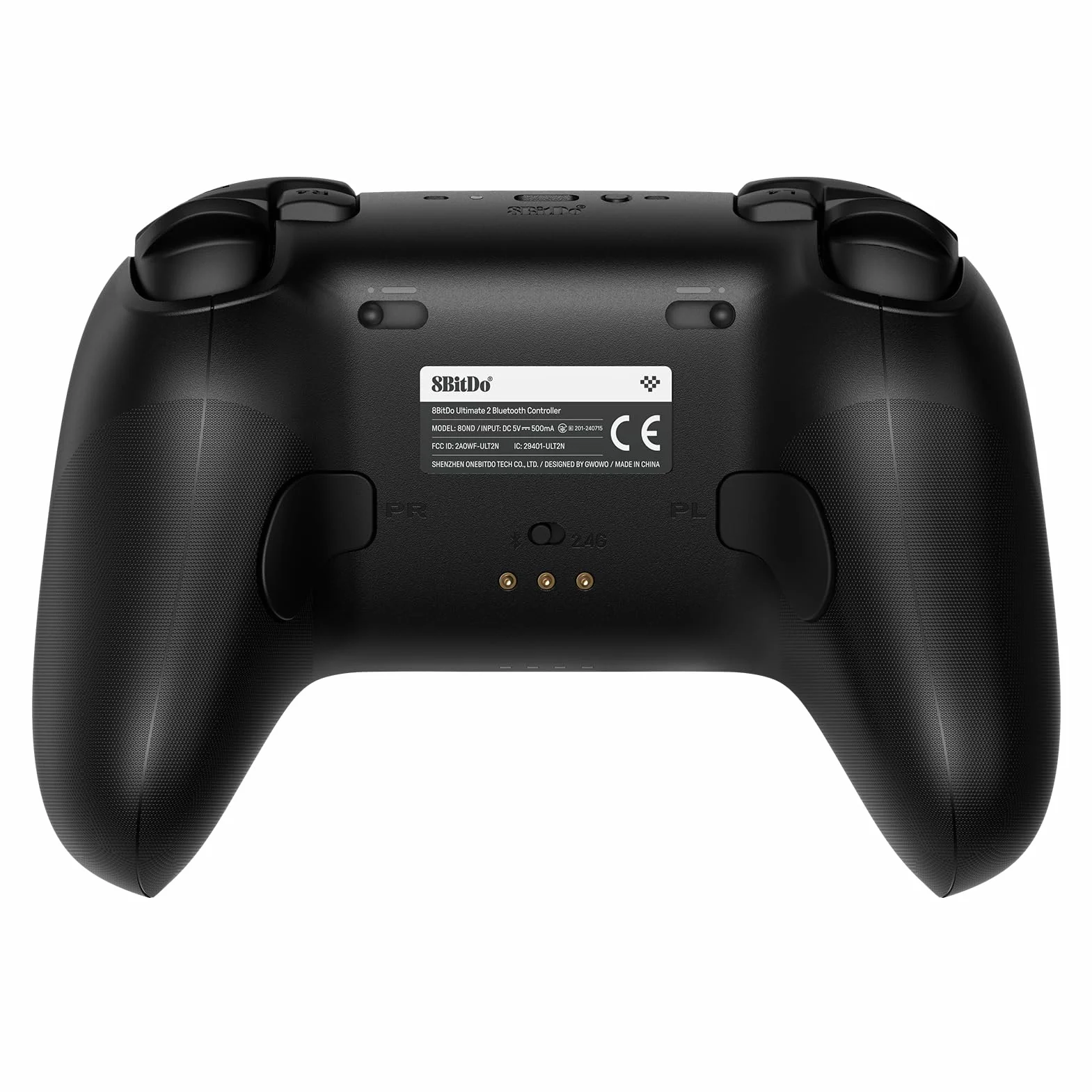 8Bitdo Ultimate 2 Bluetooth Controller for Switch & Windows PC, Switch Pro Controller with TMR Joysticks, Switchable Hall Effect/Tactile Triggers, Vibration and Motion Control, RGB Fire Ring, Black