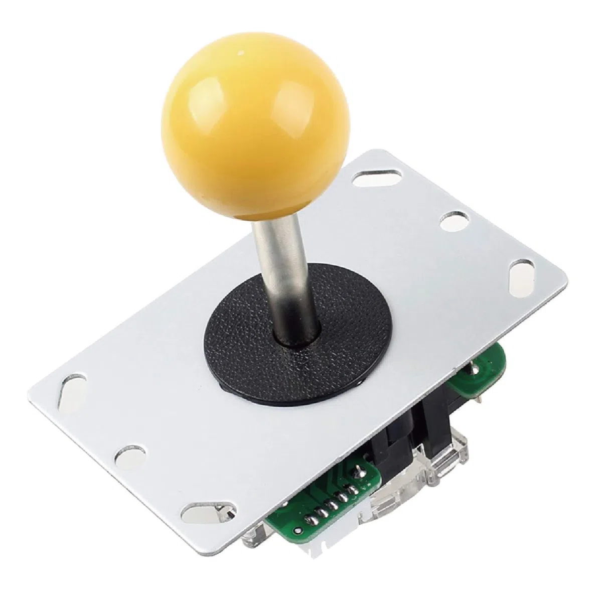 Sanwa JLF-TP-8YT Palanca de mando con mango superior de bola amarilla, parte 4 y 8 posiciones ajustables, pieza de reparación de palos de combate Hori, compatible con palancas de torneo Mad Catz SF4