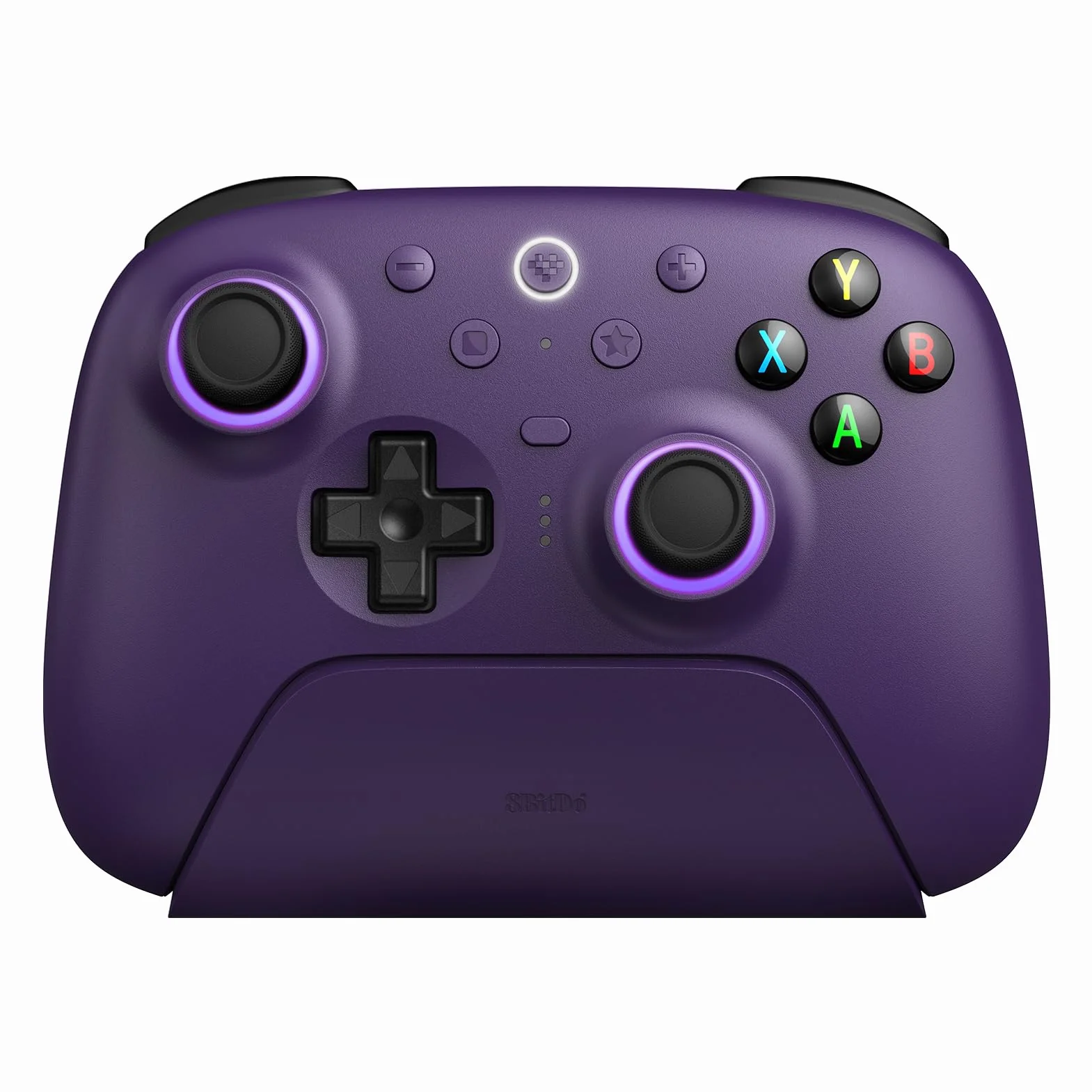8Bitdo Ultimate 2 Wireless Controller for Windows & Android, Gaming Controller with TMR Joysticks, Switchable Hall Effect/Tactile Triggers, Motion Control, RGB Fire Ring, 8Speed Wireless Tech, Purple